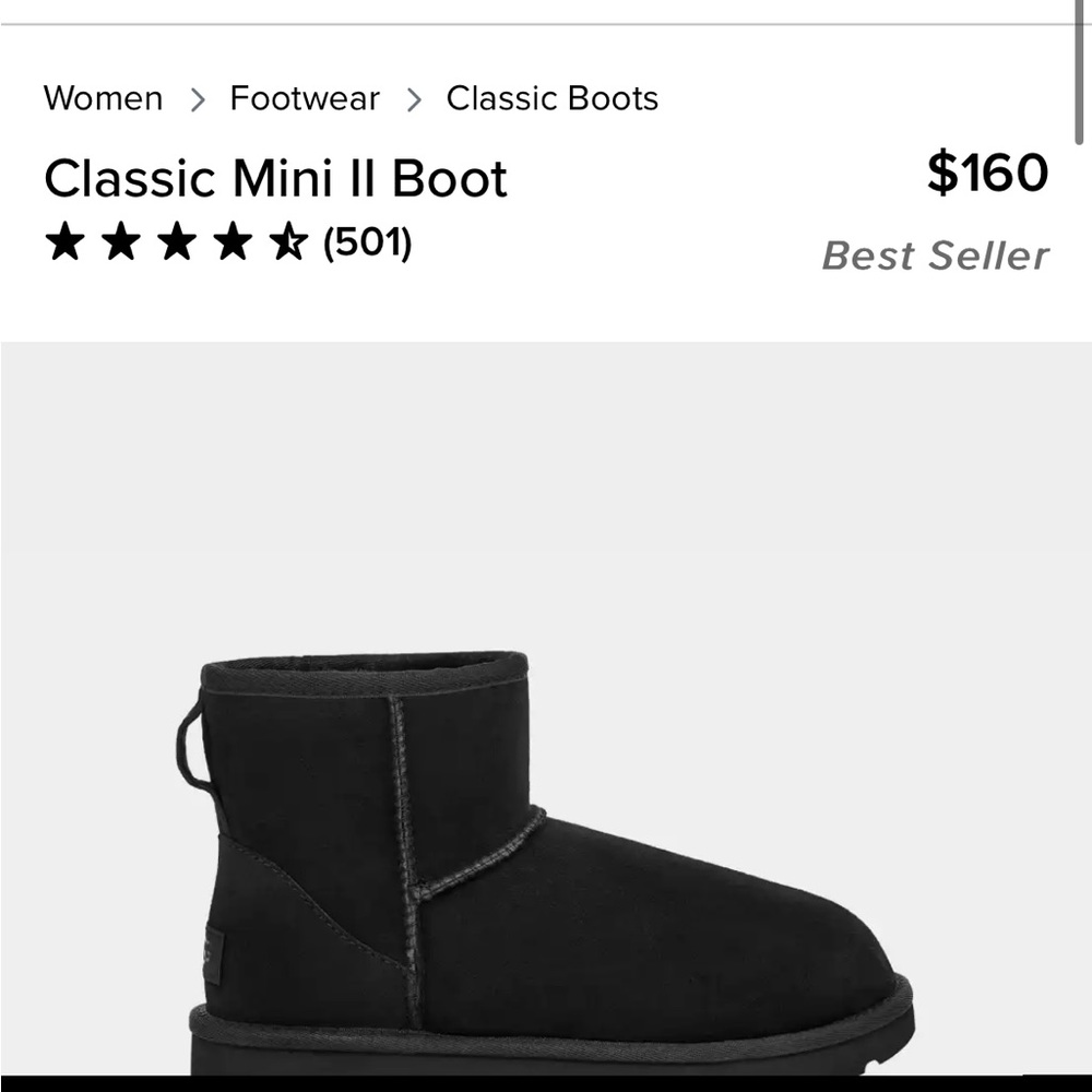 Classic mini Ugg boot black
